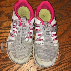 Pink and grey Nike sneakers